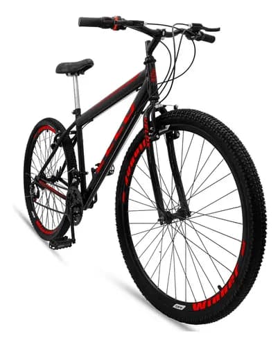 Imagem do produto Mountain Bike Ello Bike Aro 26 21 Velocidades V-brakes Preta Vermelha