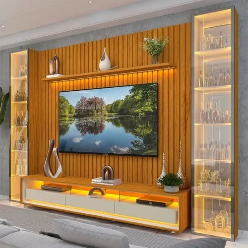 Imagem do produto Rack Com Painel Ripado Para Tv Até 85 3g2p Ei