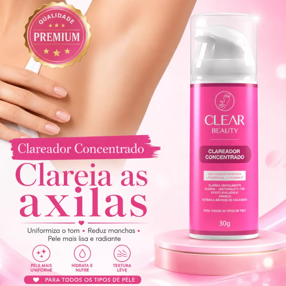 Imagem do produto Clareador de Virilha e Axila Creme Clareador Partes Intimas - Clear Beauty Original