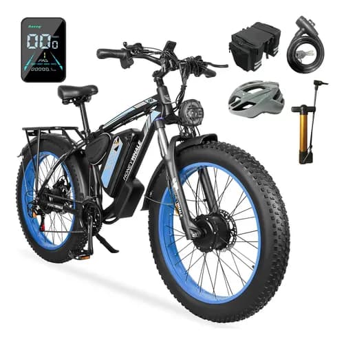 Imagem do produto Honeywhale Bk08 Bicicleta Elétrica Para Adultos, 1050W*2-65KM-55KM/H-150KG, Scooter Motor-Bike-Ebike-Autonomia-Velocidade Máxima-Carga, Bateria (48v 23,5ah), 21 Velocidade, Honey Whale